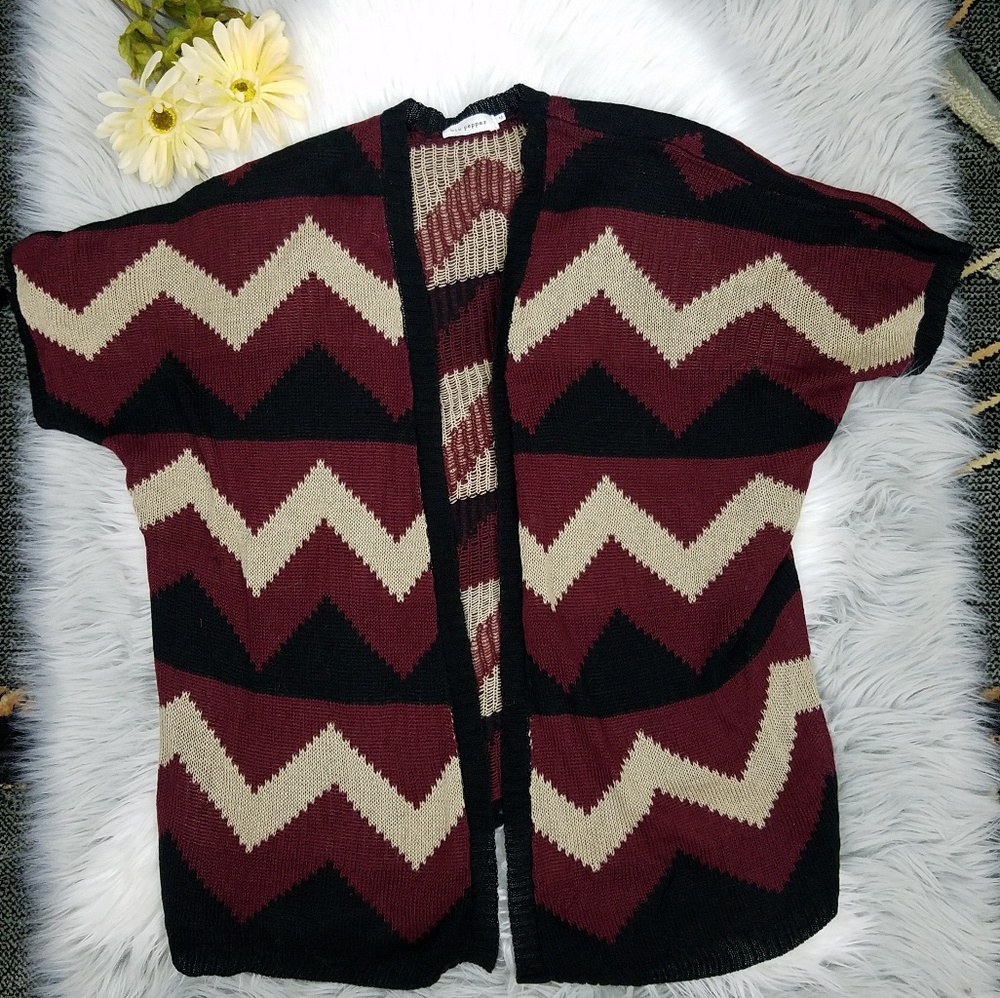 COPY - ⚪2/$20 Blu Pepper Chevron Open Cardigan - Picture 7 of 8
